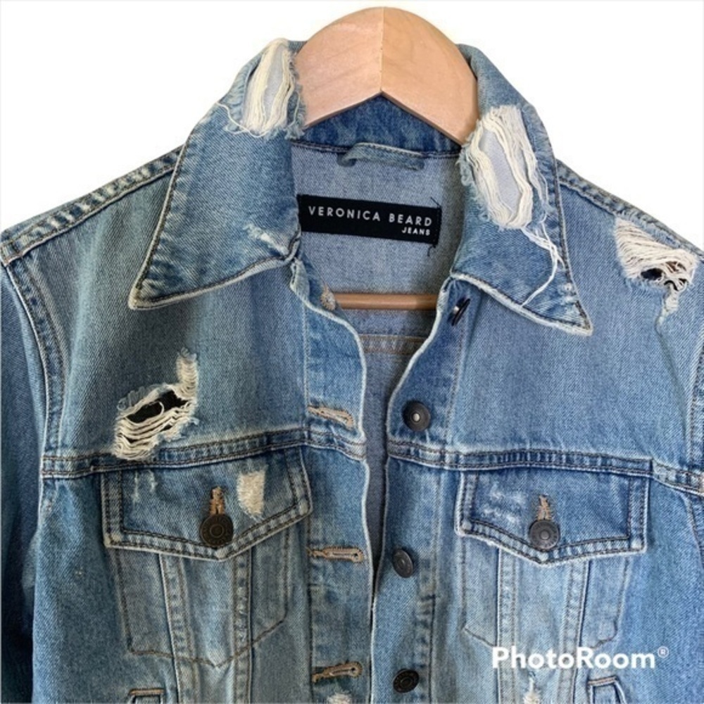 RARE Veronica Beard Cara Chic Jean Jacket - Picture 5 of 9